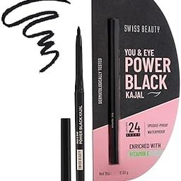 Swiss Beauty You & Eye Power Black Kajal | Waterproof & Smudge-Proof | 24 Hour Stay | Matte Finish Black Kajal | 0.30gm-picture-42