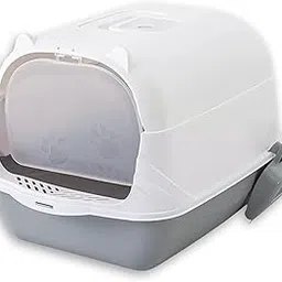 Foodie Puppies Cat Litter Box with Scooper (Dome Cat Tray) (18x14 x14 Inch) | Training Cat Litter Box for Cats, Kittens, and Puppies | Potty/Poo Training Box for Small Animals-image-22