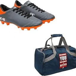 Charged Sports Bag Bouclier Stay Hungry Senior Grey with Gowin Football Shoe Ace Grey Orange Size-5-picture-52
