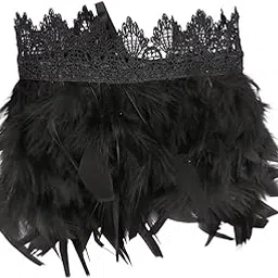 enakshi (label) Gothic Faux Feather Cape Shawl Stole Poncho Choker Collar Party|Clothing Shoes & Accessories | Womens Accessories | Scarves & Wraps-picture-35