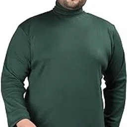 chkokko Men Winter Wear Cotton Plain Full Sleeves Turtle Neck Regular Fit T-Shirt-picture-47