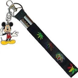 Shoky Looks Black Bob With Mic key Mouse Strong Locking Lock Key Chain. image 1