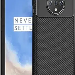 TheGiftKart Rugged Carbon Fibre TPU Armor Back Cover Case for OnePlus 7T (Black)-picture-64