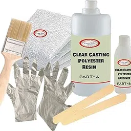 RAMAN FIBER GLASS Water Clear Crystal Resin UV Resistant| Long- Lasting| Smooth Finish| All Surface| Resin Kit (500) gm-picture-16