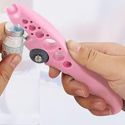 VOLDOT Ampoule Cutter for Doctors Nurse, Glass Bottle Cap Remover Cutter Ampule Breaker for Hospital and Clinic, Ampule Cutter with 5 Replaceable Grinding Wheels New ampoule Cutter (Multicolor) image 1