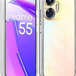 COVERBLACK Rubber Silicone Back Cover for Realme C55 - Transparent-picture-29