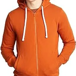 amazon brand - symbol Men Cotton Blend Hooded Sweatshirt image 1