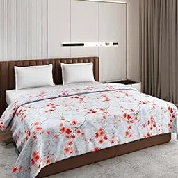 Monte Carlo Red Printed Double Bed 190 GSM Ac Blanket (Width 220 CM, Length 220 CM) - 1-picture-39