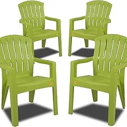 Comfort Creation Highway Spine Care Chair (Heavy Duty Weight Bearing Capacity 200 kg) Plastic Outdoor Chair (Green (Pack of 4)-picture-46