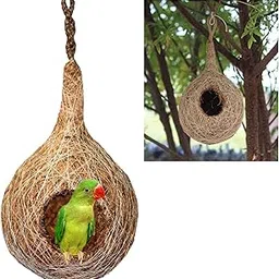 Organic Bird NEST Large Size, Purely Made by Bird Building Technique Bird House (Hanging, Wall Mounting, Tree Mounting) (Pack of 1)-picture-34
