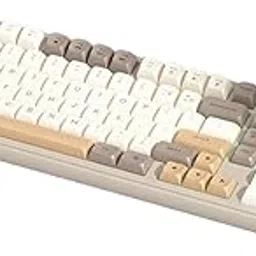 Guiheng Wired Rainbow LED Cute Creamy Gaming Keyboard,Cute Creamy Keyboards with Volume Knob,Number Pad for Office,Gaming-Milk Tea Color-picture-17