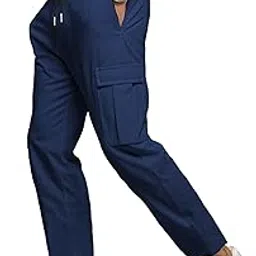 peppyzone Men's Stylish Casual Trousers for Men | 4 Pocket Trouser Pants for Men | Regular Fit Cargo Pants | Men’s Trouser for Daily & Outdoor Wear-picture-48
