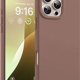DIZORO Compatible for iPhone 16 Pro Max Case, Slim Liquid Silicone 3 Layers Full Covered Soft Gel Rubber Phone Case Protective Cover 6.9 Inch (Brown)-picture-52