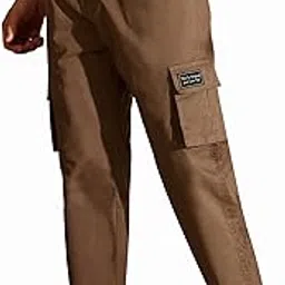rynogear Cotton Cargo Pants for Men with Zipper on Fly and 6 Pockets-picture-17