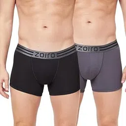zoiro Men's Soft Cotton Blend Solid Classic Trunk image 1