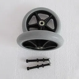 STYLEHEAVEN Heavy Duty 6" PVC Wheelchair Front Wheel Smooth for Rollator Accessories-image-29