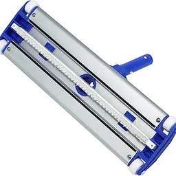 POOLTOOL Swimming Pool Vacuum Head 17.5 Inch, All Type of Pool Floor Cleaner, 18 Inch Aluminium Cleaning Brush with EZ Clips, Pool Cleaning Tools (Blue & White)-picture-57