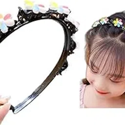 DOUBLE LAYER TWIST PLAIT BANGS HEADBAND HAIRSTYLE TOOLS HAIRPIN KOREAN BRAIDED HAIR BAND (BLACK&BROWN)-picture-48