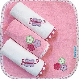 abracadabra Terry Face Towels for Newborns, Infants & Toddlers (Butterfly, Set of 4, Pink)-picture-30