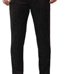 ndless sports Regular Fit Casual Checkered Trousers Black-picture-40