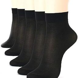 infispace Women & Girl's Ultra-Thin Transparent Nylon Ankle Length Socks With Thumb-picture-30