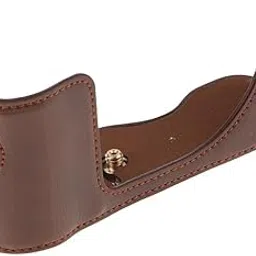 PU Leather Camera Bag Half Body Set Case Cover for Fujifilm XT100 - Coffee|1 Piece Camera Half Case|Accessory Bundles| Camera & Photo Accessories |Cameras & Photo-picture-18