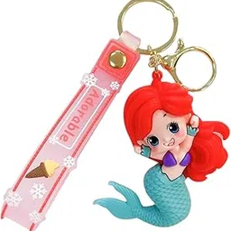 tera 13 Tera13 Mermaid Key Ring For Girls Fish Keychain Unicorn Car Bike Home Office Metal Stylish Return Gift Kids (1 Piecemulticolor)-picture-38