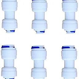 Vstec RO Straight Connector Reducer (Both Side Push Fit) for All Type of RO Water Filters - 1/4" x 3/8", 6 Pieces-picture-10