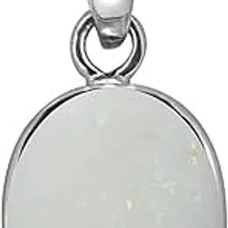 Gems Certified Natural AA++ Quality Opal Silver Pendant Locket 6.25 Ratti / 5.52 Carat (Australian Opal) Brilliant Cut Certified Astrological Gemstone-image-29