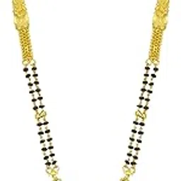 jecy jewels 24K One Gram Gold Plated 30 Inches Long Mangalsutra 30 Inches (8501-9)-picture-10