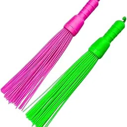 Heavy-Duty Kharata Plastic Bathroom Broom|52 CM with 60 Bristles|for Cleaning Floor and Bathroom,Wet and Dry Floor Cleaning Fiber Broom Hard Bristle Plastic|Pack of 1,Multicolour-picture-11