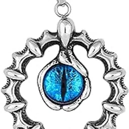 miami Pendant for Men Evil Eye Dragon Black Silver chain for men Boys boyfriend gents locket Necklace for men Boy girls Women Stainless Steel neck chain lockets mens chains fashion Long Stylish M81-picture-23