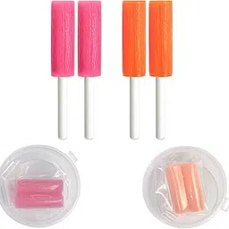 BowieMall 4Pcs Aligner Trays Seaters Chewies Silicone for Chompers Orthodontics Invisalign Aligners in Orange&Pinke Color with Case-picture-31