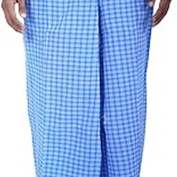 PREMIUM ELASTIC COTTON LUNGI WITH SIDE POCKET | SOFT BREATHABLE CHECKED LUNGI FOR MEN-picture-29