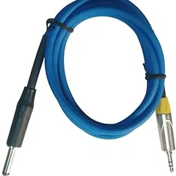 TZ SMART Male 6.35 mm Mono Jack to Male 3.5 mm Mono Jack Aux Cable, Blue, 1.5m-picture-31