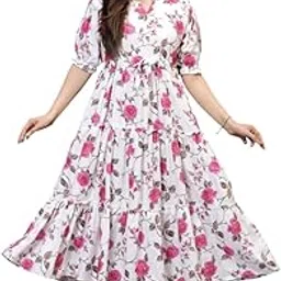 khejal Pure Cotton Maternity Feeding Dress for Women | Floral Printed Pregnancy Gown with Concealed Zip | Comfortable Nursing Kurti for New Moms-picture-16