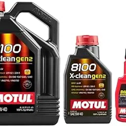 Motul 8100 X-cleangen2 SAE 5W-40 100% Synthetic Engine Oil - 4 Liter Can and 1 Liter Can. (5L) With Diesel System Clean Plus 200ml Combo-picture-10