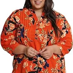 Women's Floral Regular Fit Tunic Shirt-image-42