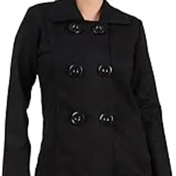 elendra jeans Elendra Winter Coat Collared Double Breasted Coat Jacket for Women-picture-16