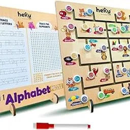 The Game Factory Alphabet Puzzle for Kids | Wooden 3-in-1 English Puzzle Board | Montessori Learning Game for Kids | Learning Board for Toddlers, Preschoolers, Boys & Girls | Educational Toy 3+ Years-picture-57