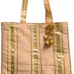 kottanz Gota Gift Bag | 10x11 Inch Reusable Favor Bag for Wedding Return Gifts, Festive Packaging, Haldi Mehndi & Pooja | Single Piece | Eco-Friendly Handmade Gift Pouch (Peach)-picture-12