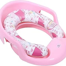 Heart Home Kids Potty Seat | Plastic Cushioned Potty Seat | Kids Toilet Seat with Handle | Potty Training Seat for Kids | Cushioned Toilet Stand for Kids | Pink-image-25