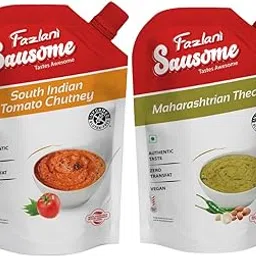 Sausome Combo Pack – Maharashtrian Thecha Chutney & Tomato Chutney | Spicy Indian Condiments | Vegan & Gluten-Free | No Added Colors or Preservatives | For Cooking, Marinades, Dips & More | 300g Each (Pack of 2)-picture-17
