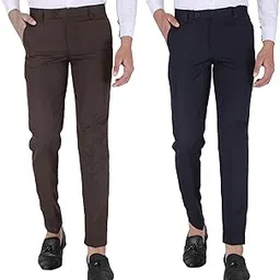UpToDate Fashion Mens Slim Regular Fit Formal Trouser Formal Pant for Men-picture-37