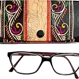 silkykraftz Genuine Leather Designer Spectacle Case-picture-16
