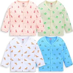 luvlap Unisex's Cartoon Modern Fit F/S Jhabla (LLAMZGR0104_Multicolour-8 1 to 3 Months)-picture-18