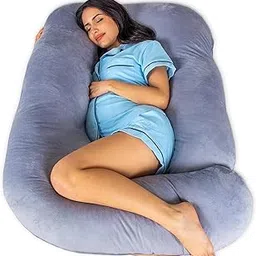 softac Multifunctional Microfiber G Shaped Pregnancy Pillow/Maternity Pillow (Grey-G-1)-picture-24