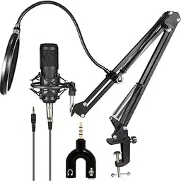 IMAGINEA Souvenir BM800 Condenser Microphone | Broadcast Mic for Podcast, Studio, Video Recording & Gaming | Professional Condenser Mic for YouTube, Singing, Voiceover, Streaming, Home Studio Setup-image-2