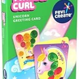 Fevicreate Build-n-Create Twirl & Curl Unicorn Greeting Card Kit | Quilling Art | Colourful Unicorn Greeting Cards | Travel Friendly | Screen-Free Play | Gifting | Ages 5 +-picture-27