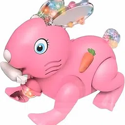KIVANO Toys for Kids with 3D Flashing Lights, Music, 360-degree Dance Moves, Educational Toy, Battery Operated, Ages 3+ - Multicolor (Bud Jumping Rabbit - Pink)-picture-30